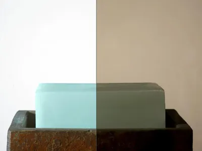 Bronze textured glass sample